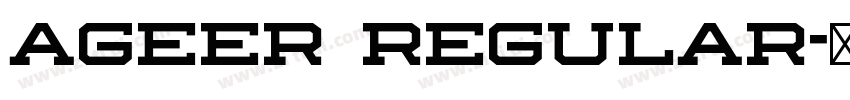 ageer regular字体转换